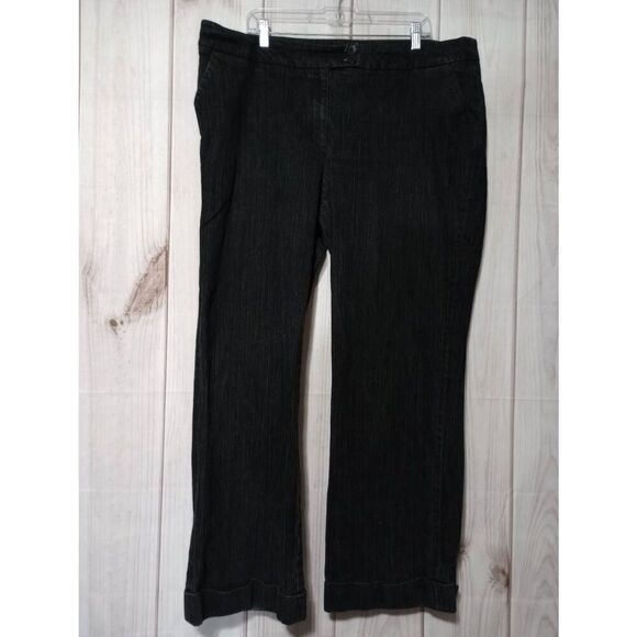Jones Wear‎ Studio Jeans Ladies 20W Straight Leg Black - Picture 1 of 9